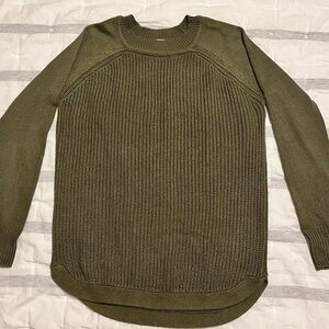 R D Style army green sweater